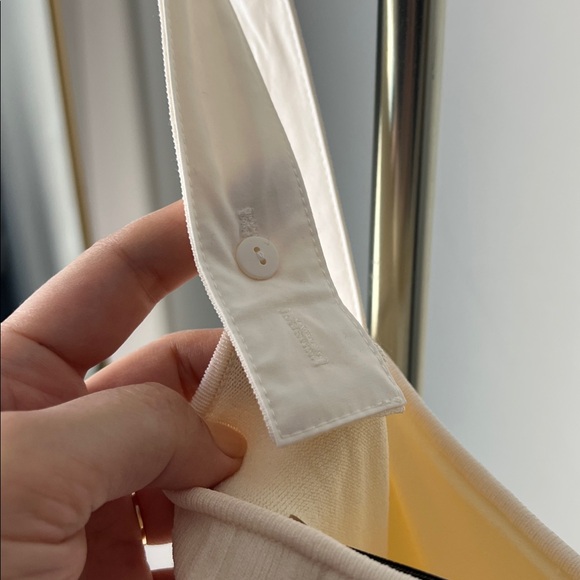 Rare‼️ PH5 SKYES UV REACTIVE Pleated Knit Cream Striped Dress L - Picture 8 of 11